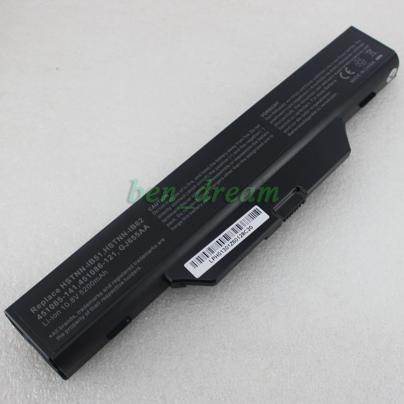New Battery for HP Compaq 550 610 6720s 6730s 6735s 6820s 6830s HSTNN-IB52