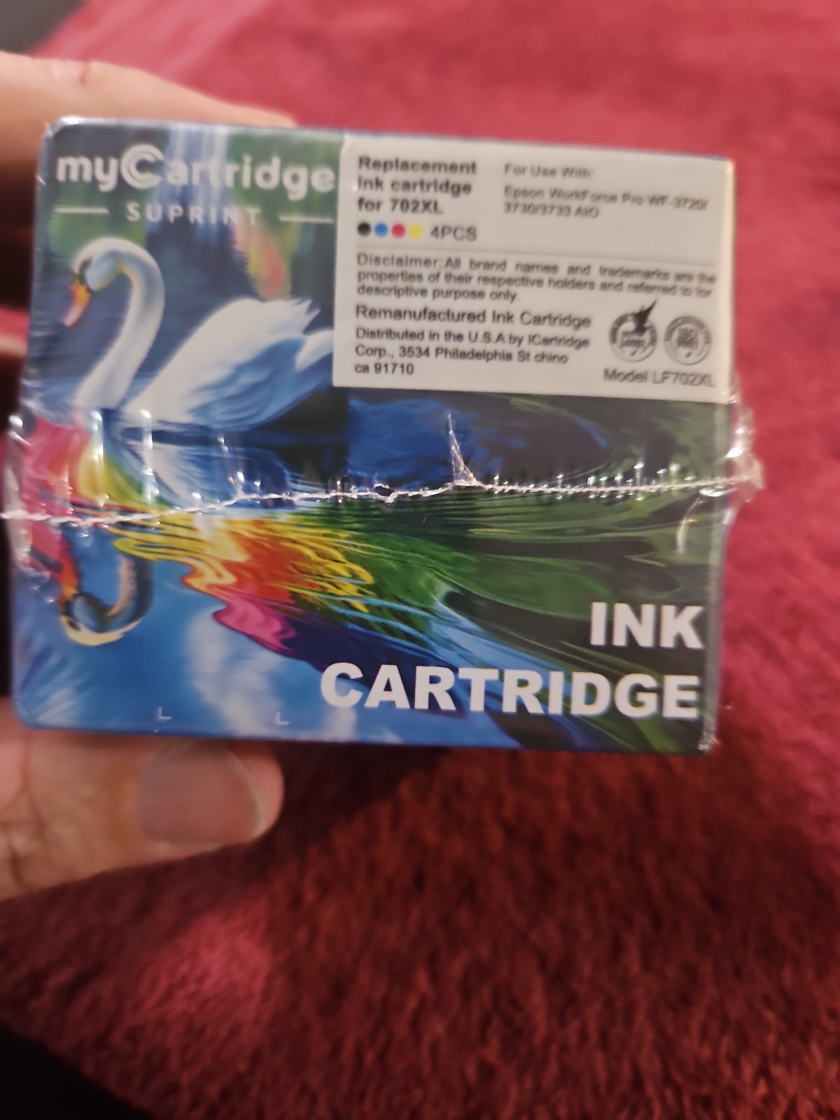 4PK 702XL T702XL Ink Cartridges For Epson WorkForce Pro WF-3720 WF-3730 WF-3733