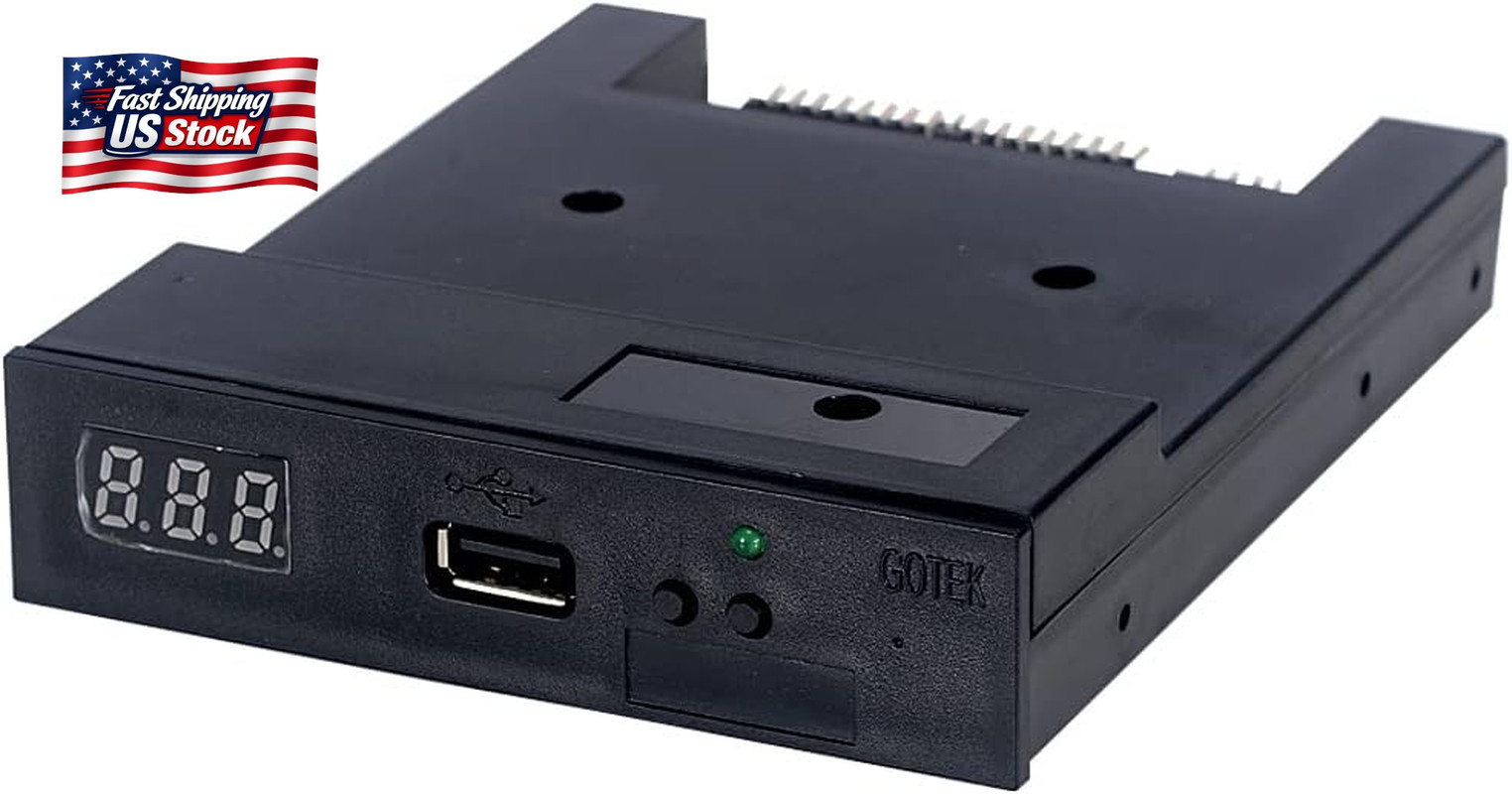 Gotek SFR1M44-U100 3.5 Inch 1.44MB USB SSD Floppy Drive Emulator Black