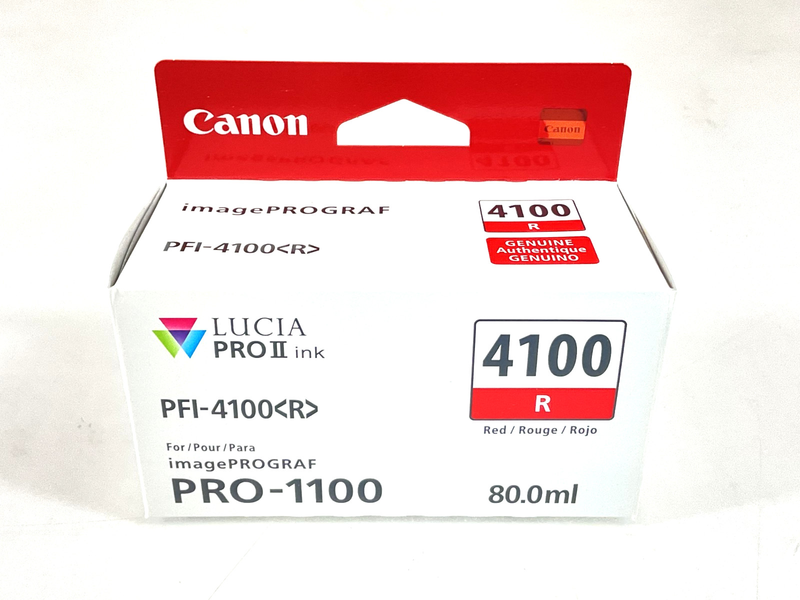 Canon Original PFI-4100 R 80mL Red Pigment Ink Tank - 6785C002