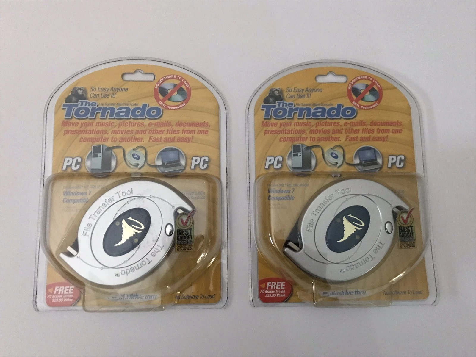 THE TORNADO File Transfer Micro Computer Tool PC To PC Via USB New & Sealed TWO