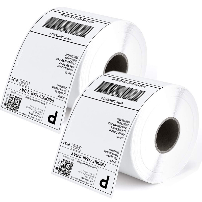 500/1000PCS 4" x 6" Direct Thermal Shipping Label fit for VRETTI MUNBYN Phomemo