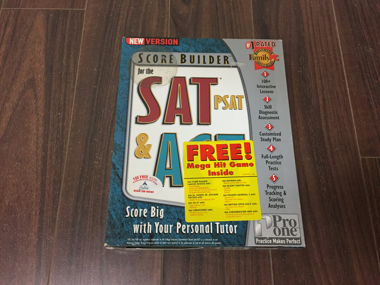 Pro One Score Builder for the Sat Psat Act PC Requires Win 98 Bonus Tomb Raider 