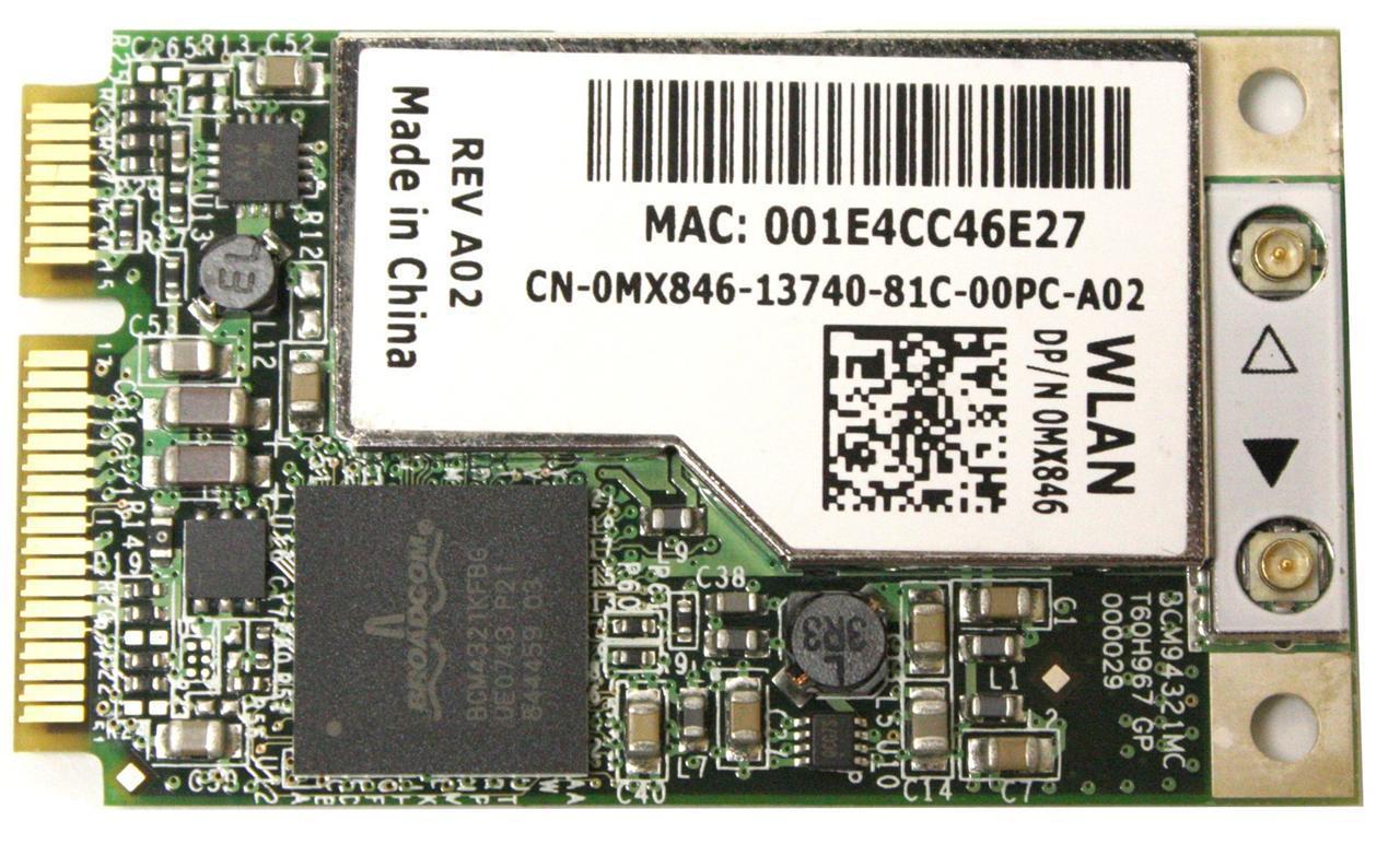 DELL wireless 1505 Draft 802.11n WLAN Card BCM94321MC - MX846 DW1505 BCM4321