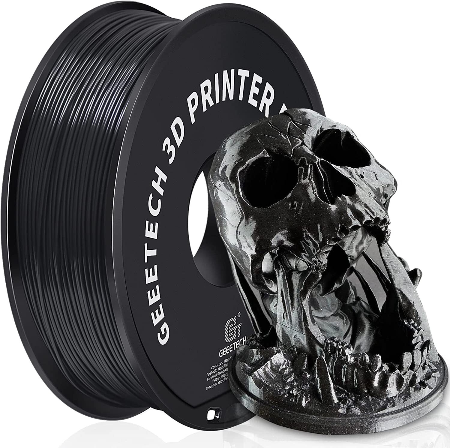 Geeetech 3D Printer Filament ABS+ Black 1.75mm 1kg/Rol ABS Filaments Consumables