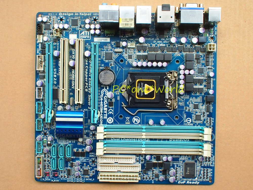 Gigabyte GA-H55M-UD2H V1.0 motherboard Socket 1156 DDR3 Intel H55 100% working