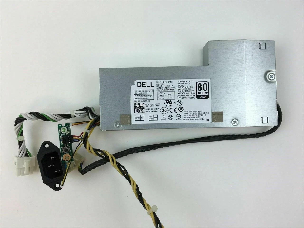FOR DELL AIO Inspiron 23 5348 Power Supply D185EA-00 467PC 0467PC
