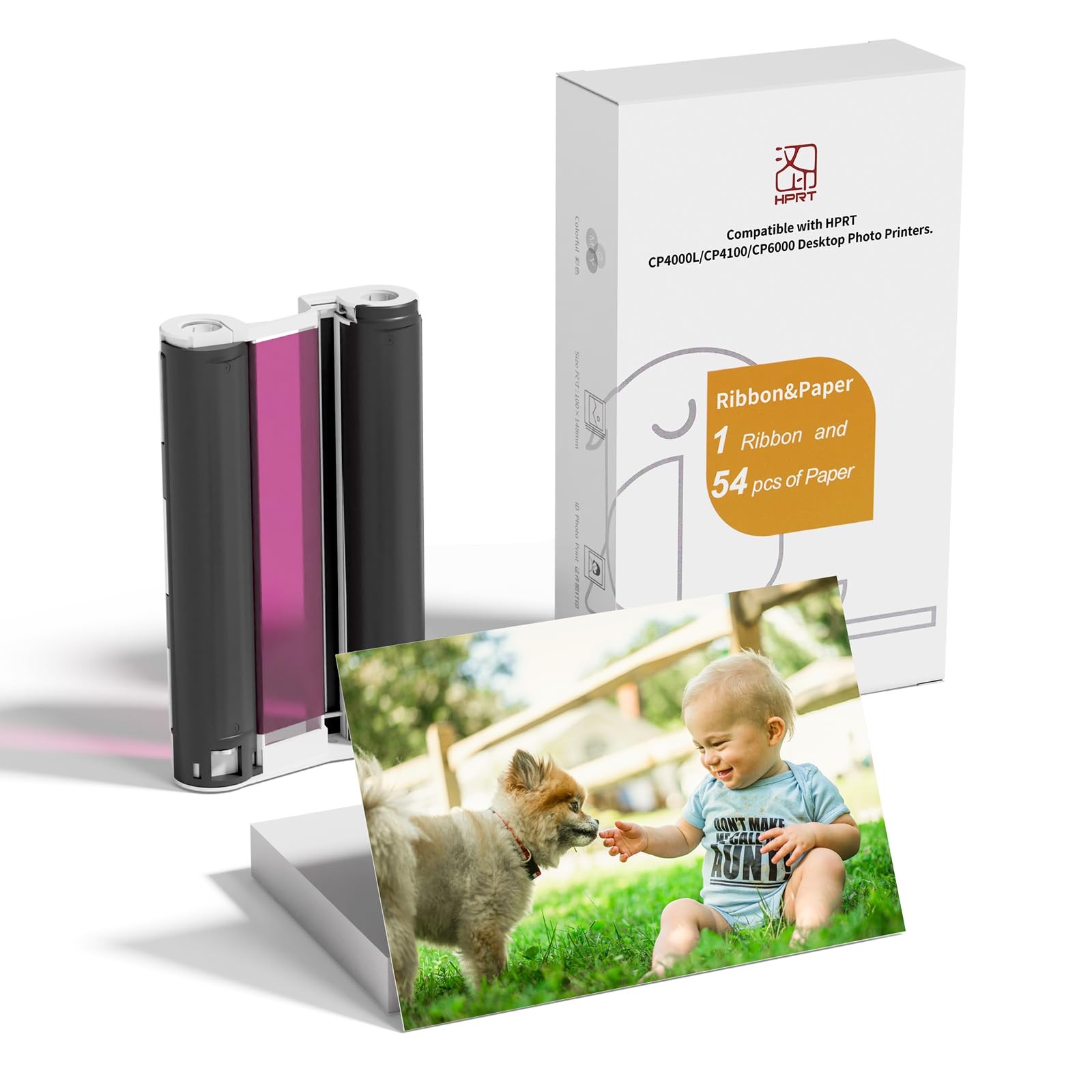 4x6 Photo Printer Paper 54 Sheets with 1 Ribbon CP4100 Full Colour
