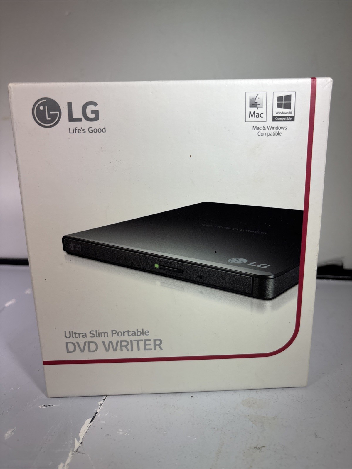 LG GP65NB60 Ultra Slim External USB DVD/CD Writer Silent Play Mac/PC Sealed
