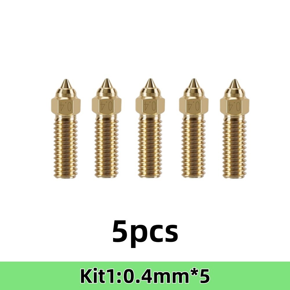 5pcs Brass Nozzle 0.2/0.4/0.6/0.8/1.0mm for Ender 3 V3 KE/K1/K1 Max/CR-10 SE