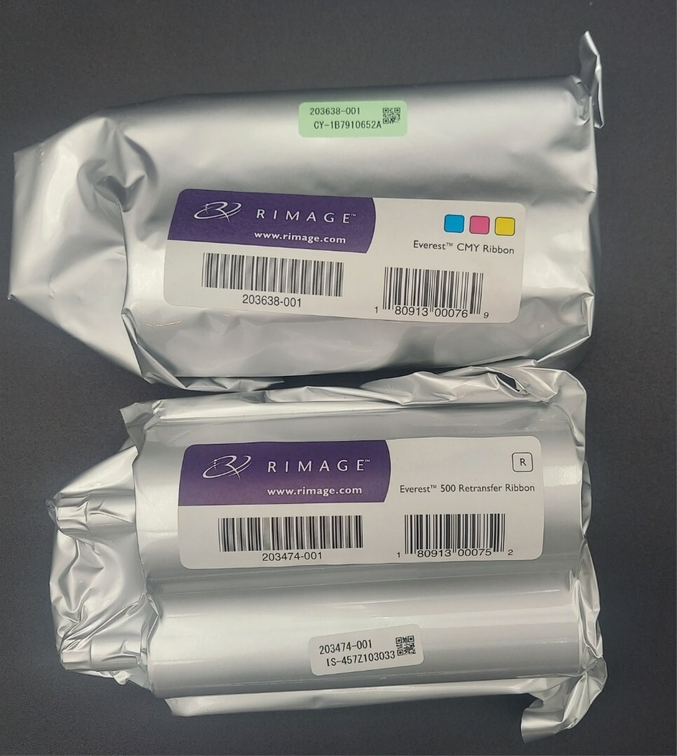 5 SETS Rimage Everest I/II/III CMY Ribbon and Retransfer (203638-001/203474-001)