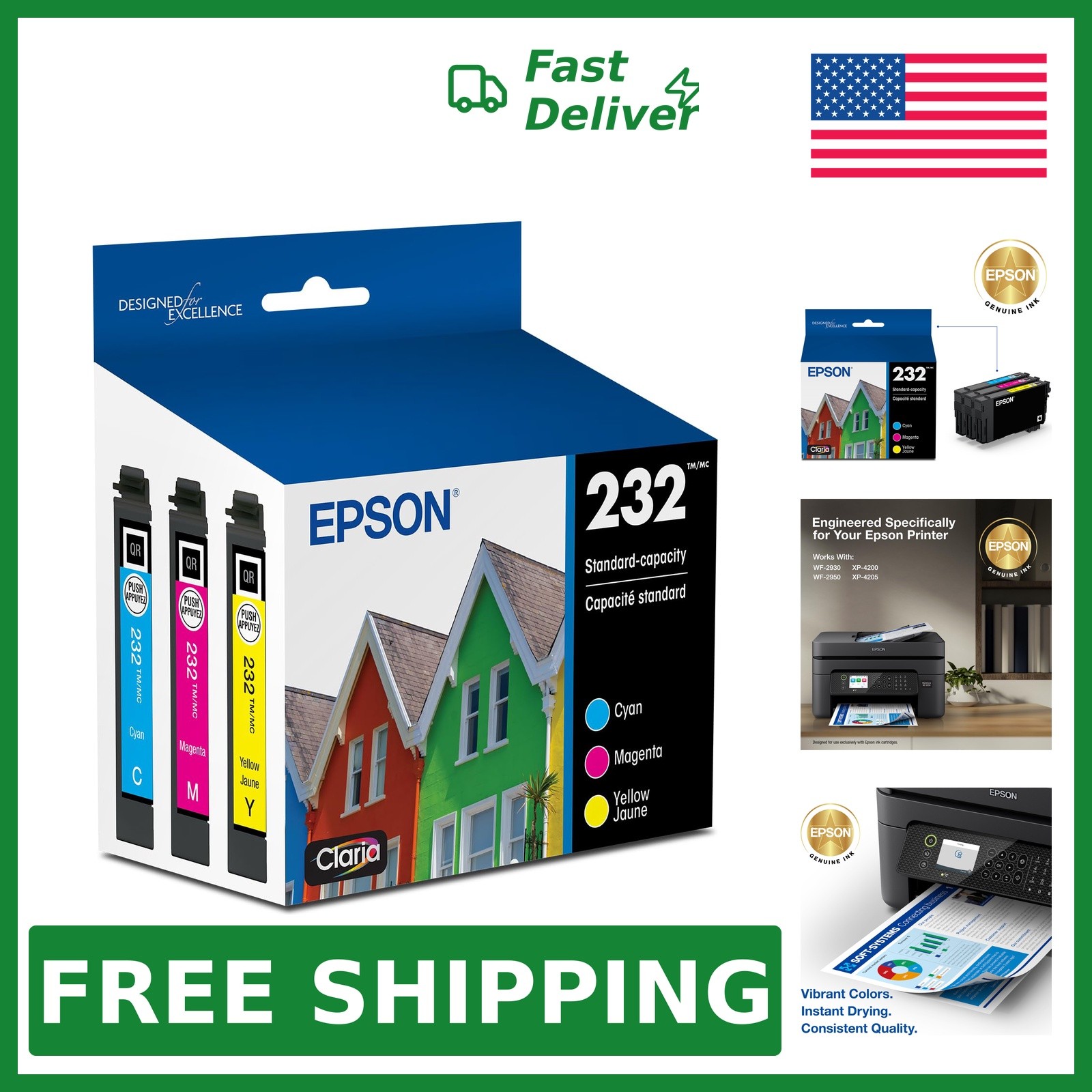Epson 232 Claria Color Ink Combo Pack
