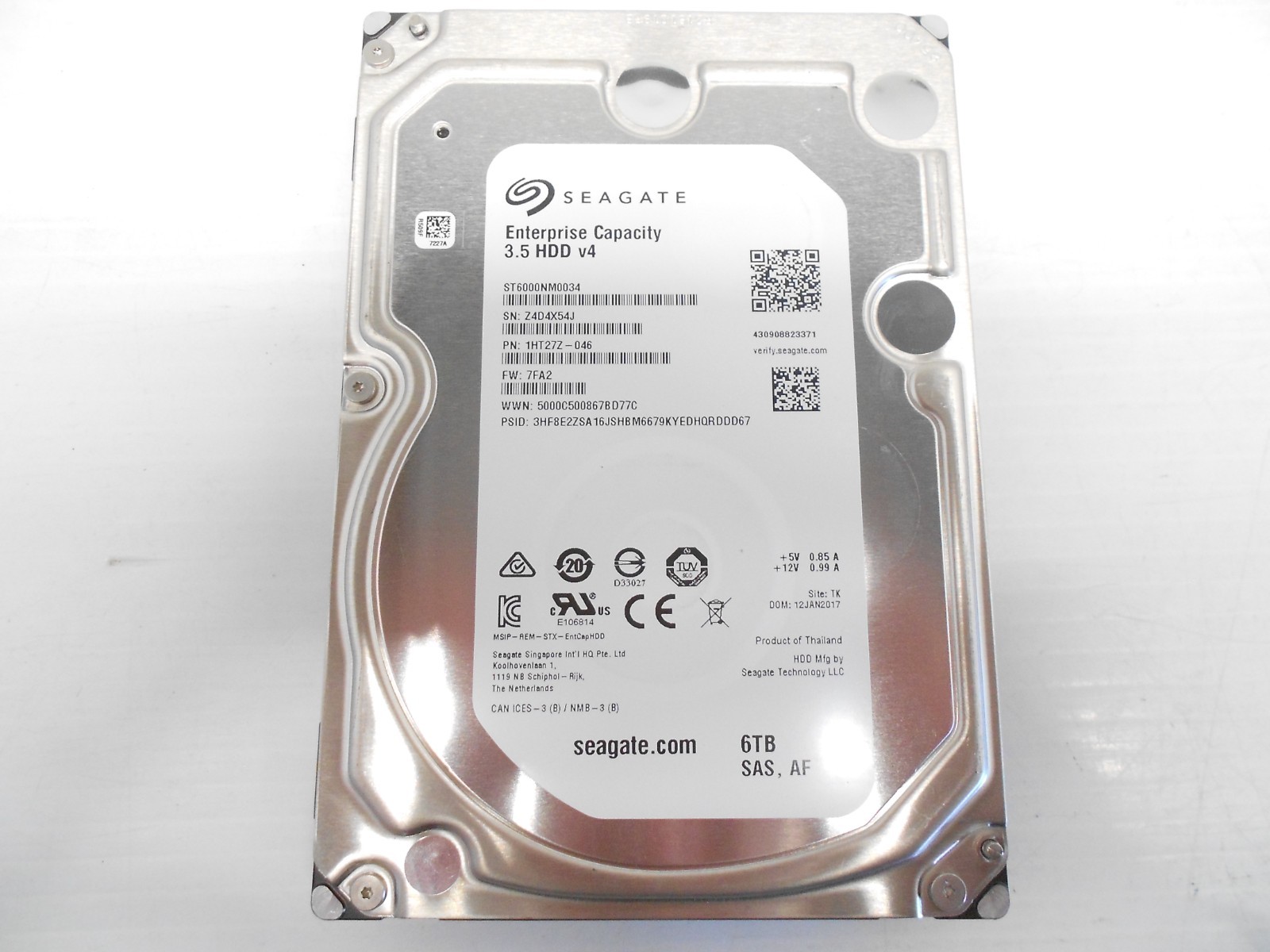 Seagate ST6000NM0034 6TB 7.2K 3.5" SAS 12Gbs Server JBOD Hard Drive Dell HP IBM