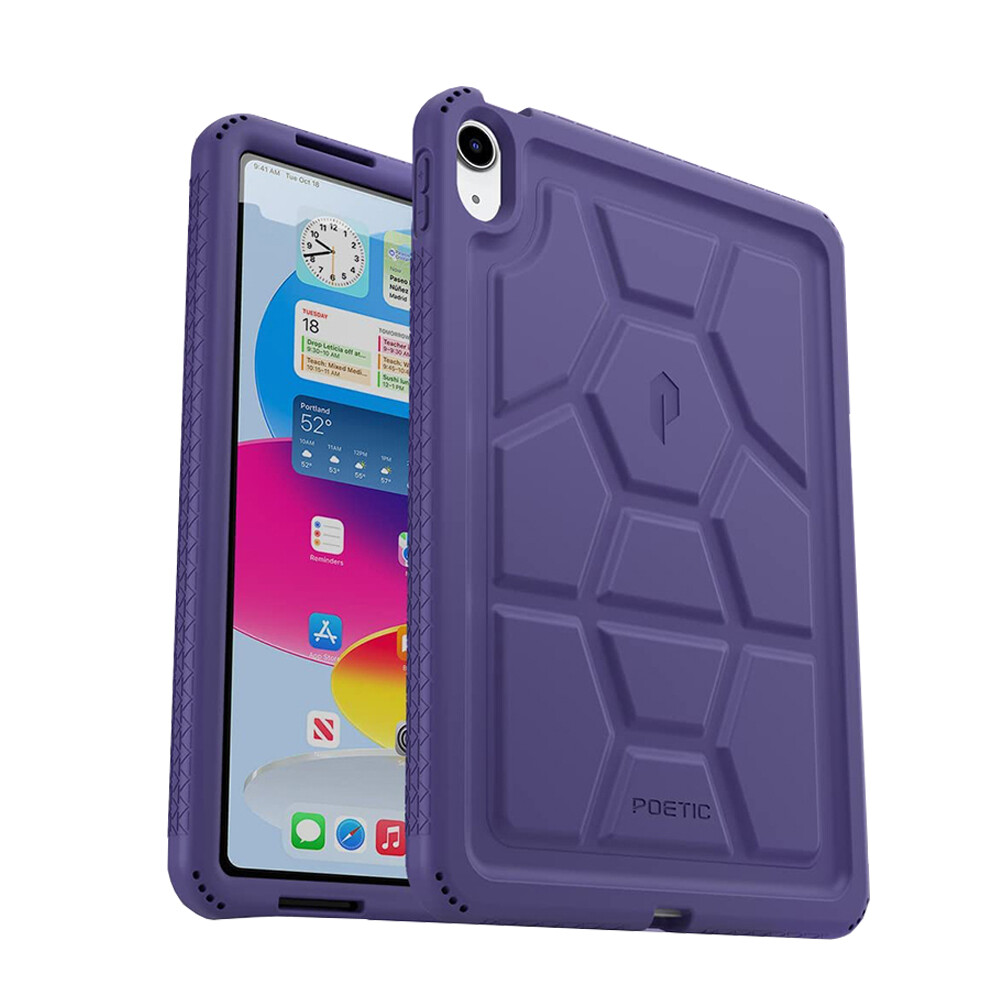 Poetic Case For iPad 11 2025/iPad 10.9 2022 Kids Friendly Silicone Cover Purple