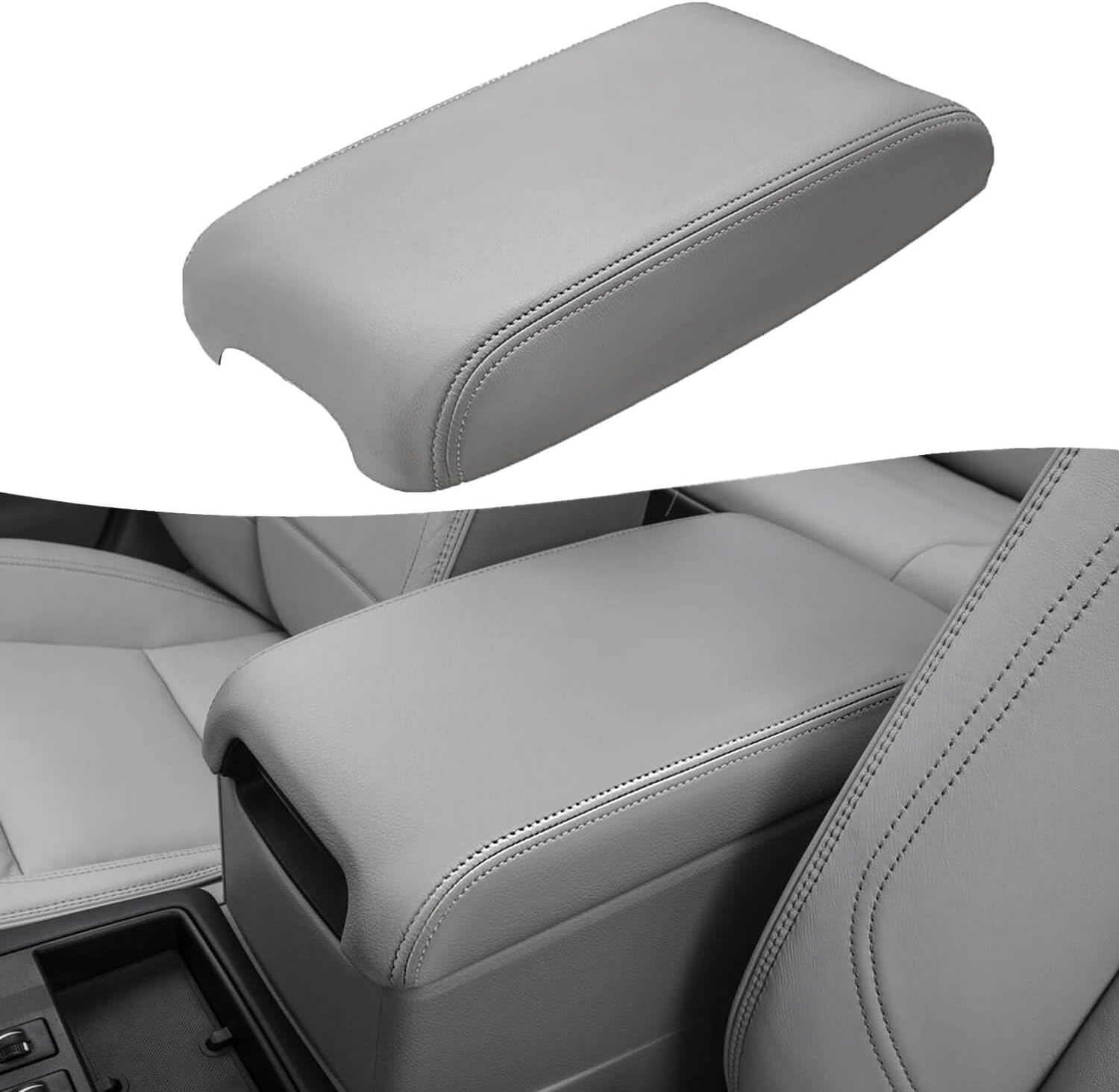 KBH Center Console Armrest Cover Replacement for Camry 2012-2017, Ash Gray 