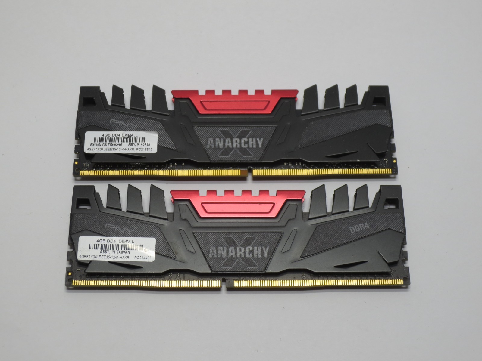 PNY Anarchy X 8GB (2x4GB) PC4-19200 Desktop Memory, 4GBF1X04LEEE35-12-K-HAXR