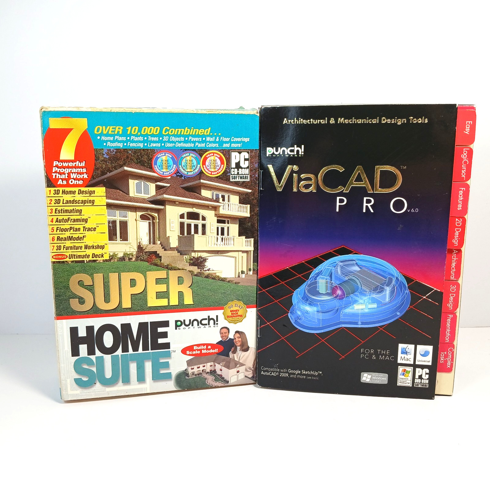 Punch Software viaCAD Pro v6.0 & Super Home Suite CD ROM Sets