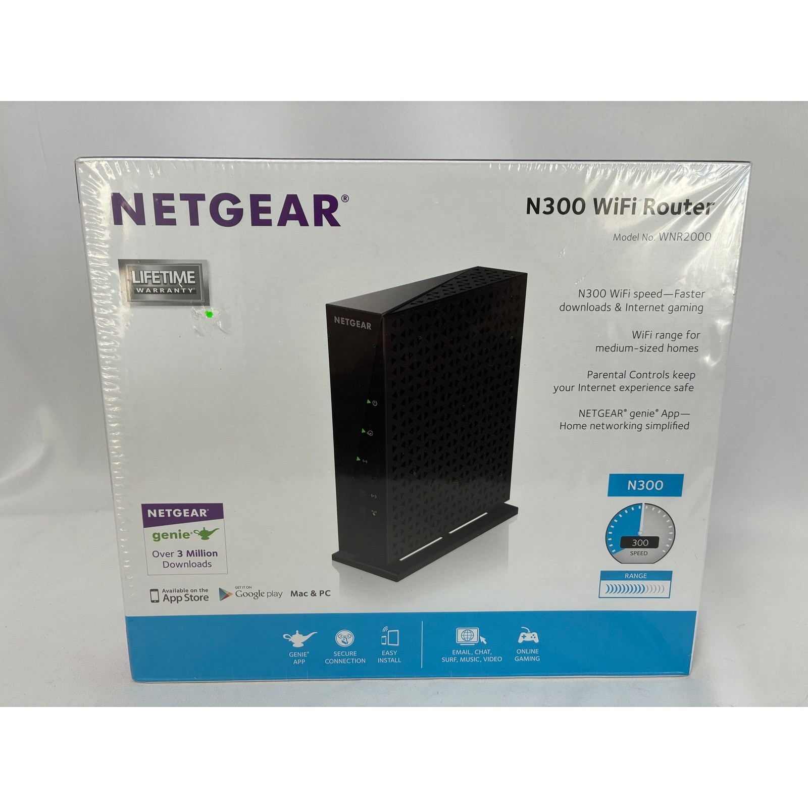 New/Sealed NETGEAR N300 WiFi Router Model WNR2000