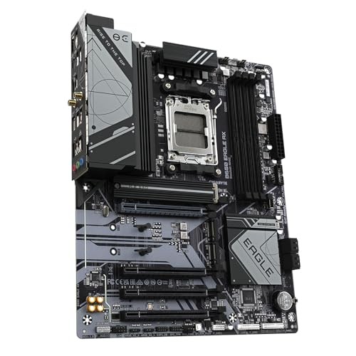 BLACK - GIGABYTE B650 EAGLE AX AMD AM5 SOCKET MOTHERBOARD, ATX, 4X DDR5 SLOTS,