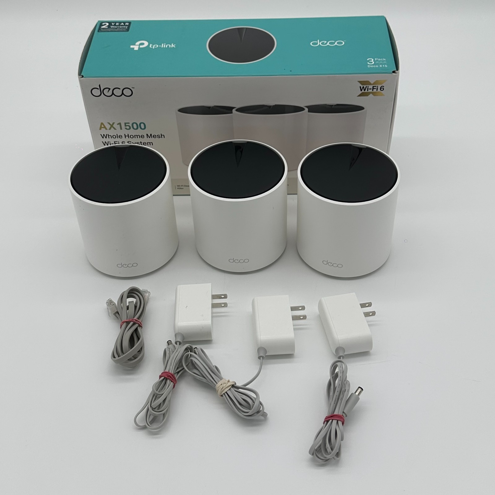 TP-Link Deco X15 Dual-Band AX1500 WiFi 6 Mesh Wi-Fi System Deco X15 3-Pack