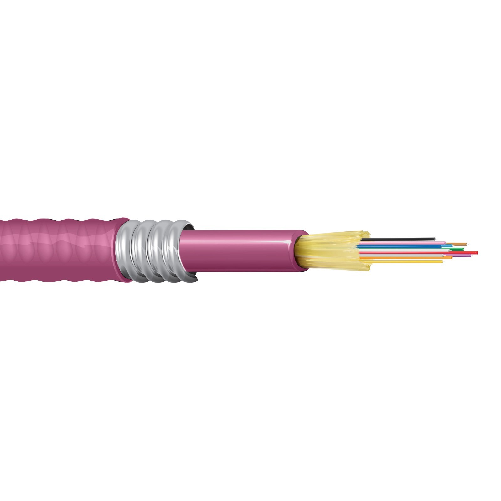 100' Belden FI4D012A9 12 Fiber Aluminum Interlock Plenum OM4 Distribution Cable