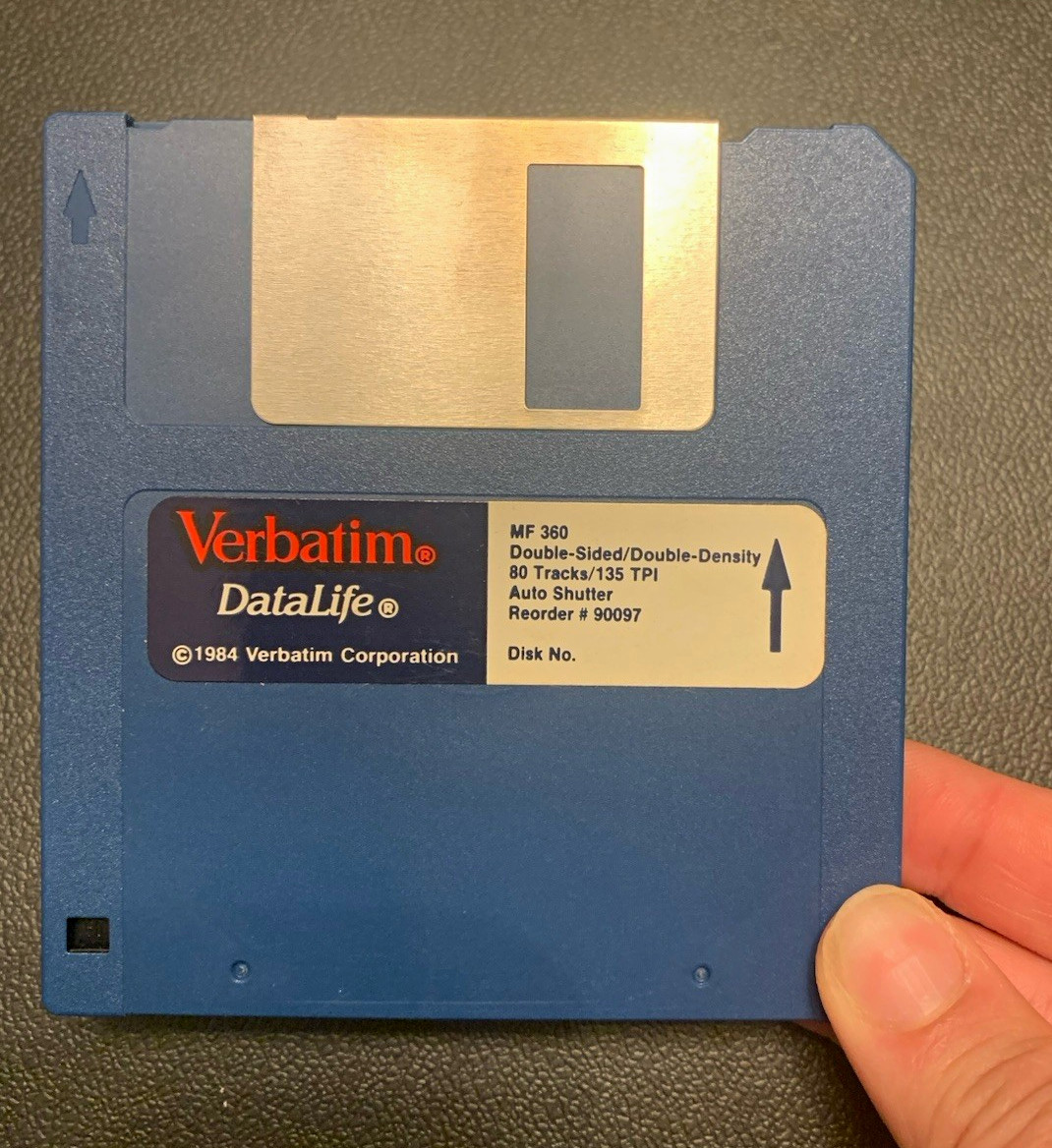 Verbatim DataLife 5.25" Floppy Disk Double-Sided/Double-Density 360KB MF360