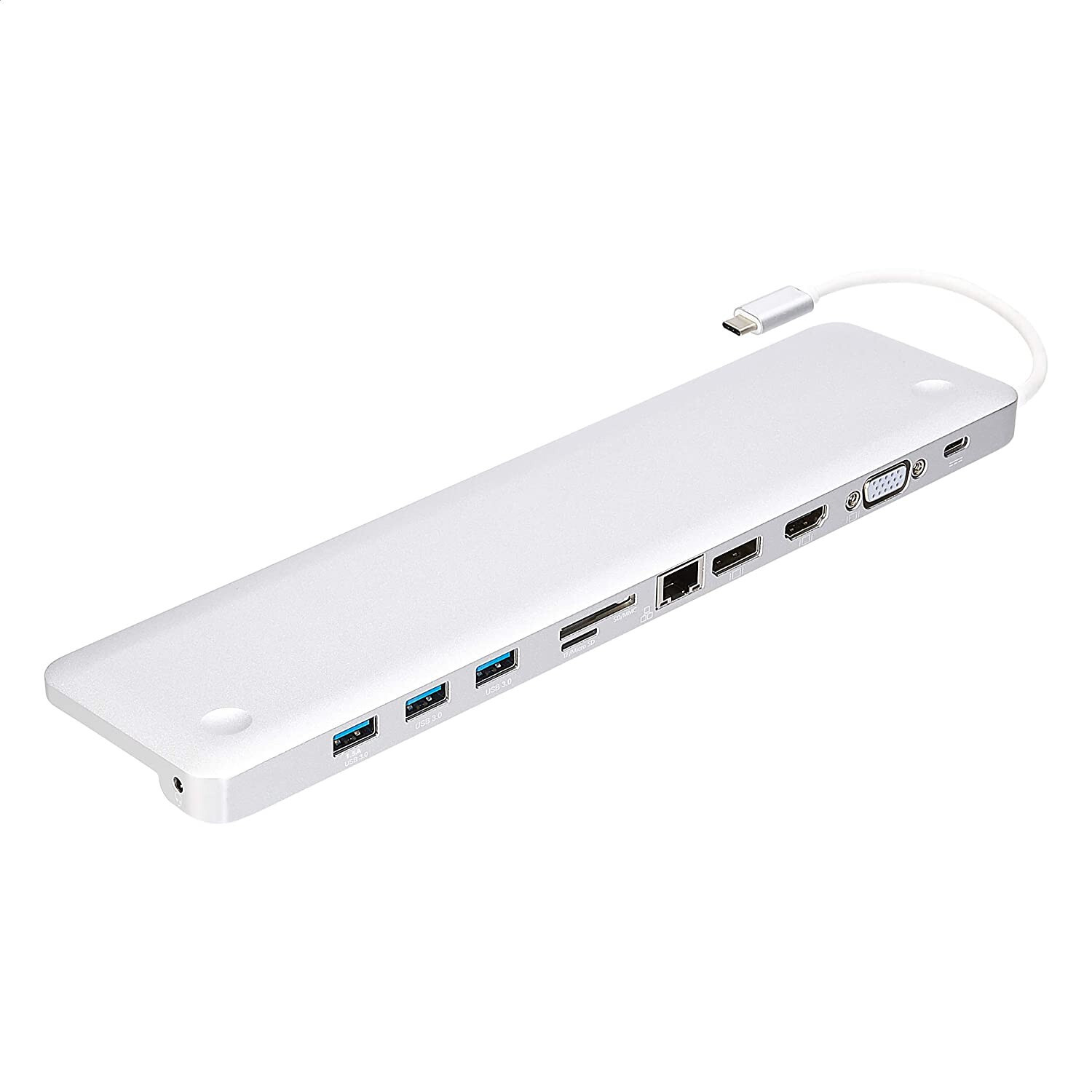 Amazon Basics Aluminum Type-C Docking with DisplayPort, HDMI, VGA, PD-100W