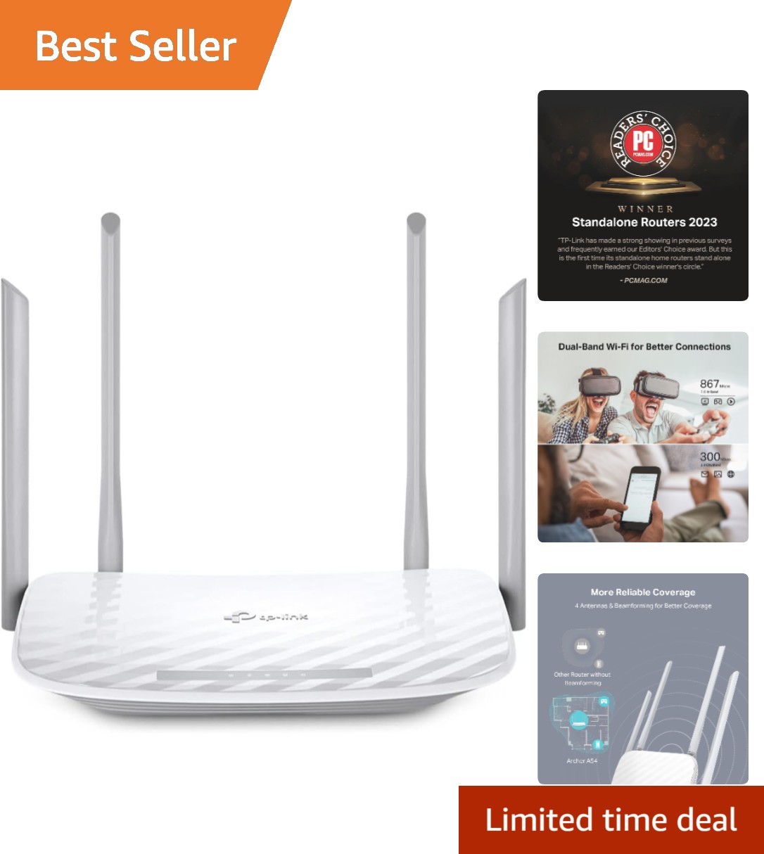 Dual Band WiFi Router AC1200 Archer A54 - 4 Antenna Power & Parental Control