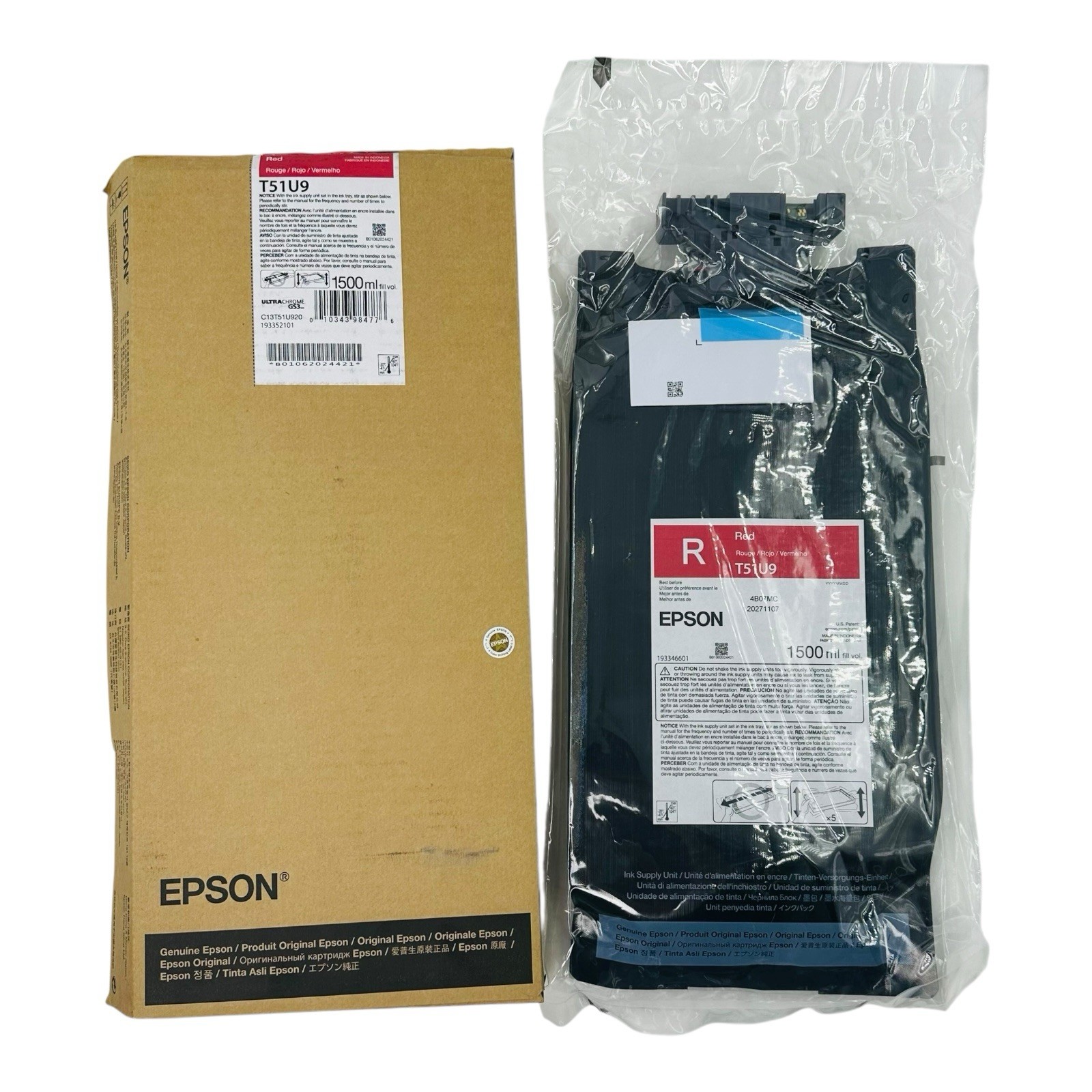 Genuine Epson T51U9 Red Ultrachrome GS3 Ink Pack 1500ml Exp 11/2027