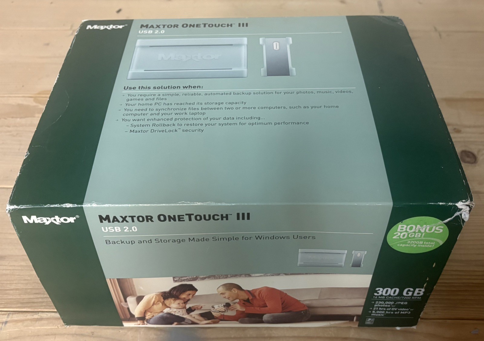 Maxtor Seagate OneTouch III - 300GB External USB 2.0/Firewire 400 Hard Drive