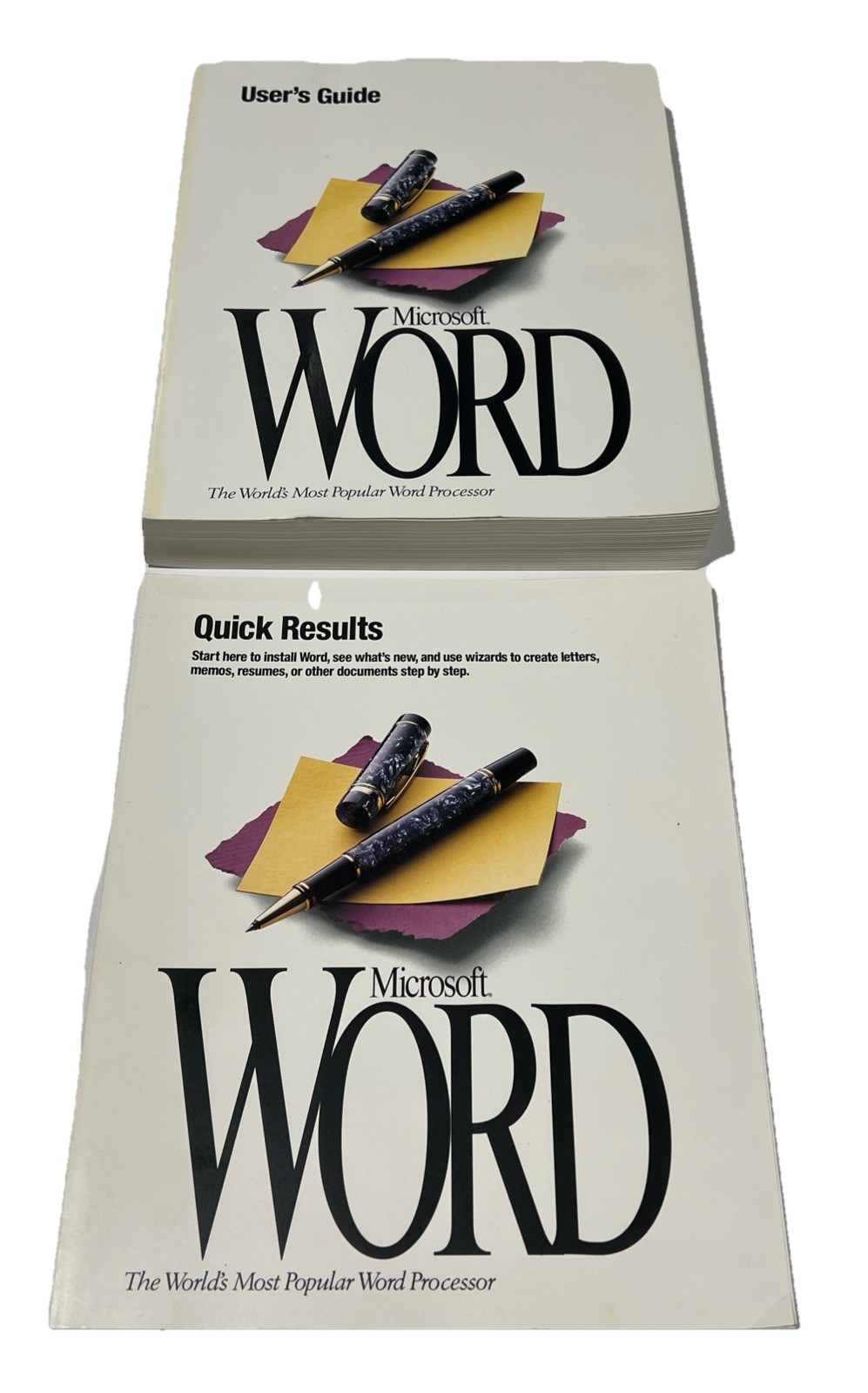 Microsoft WORD Version 6.0 User' Guide Paperback 1993 + Microsoft Quick Results