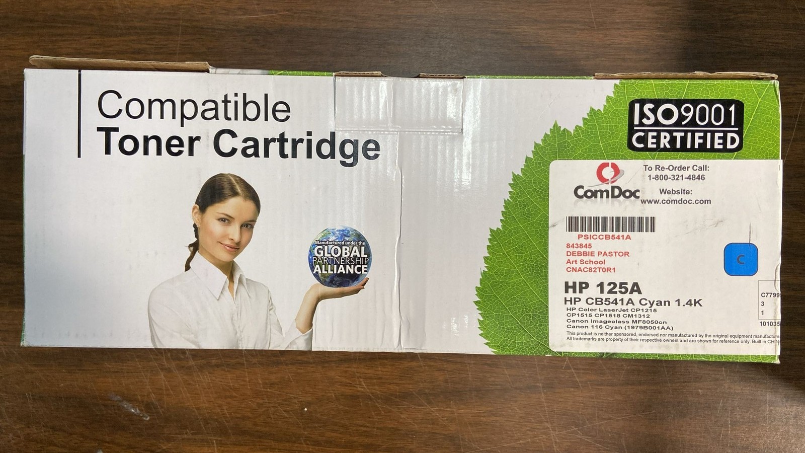 ComDoc Compatible Toner Cartridge HP 125A HP CB541A Cyan 1.4K HP Color LaseJet