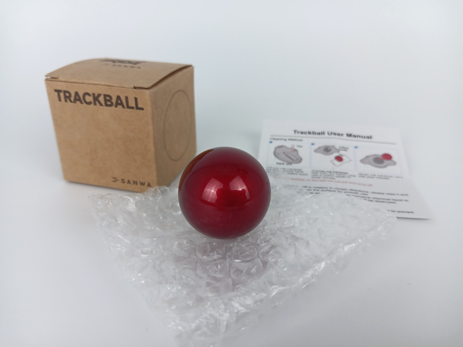 SANWA 34mm/1.34inch Trackball, Replacement Red Ball Logitech M575, M570, MX.....