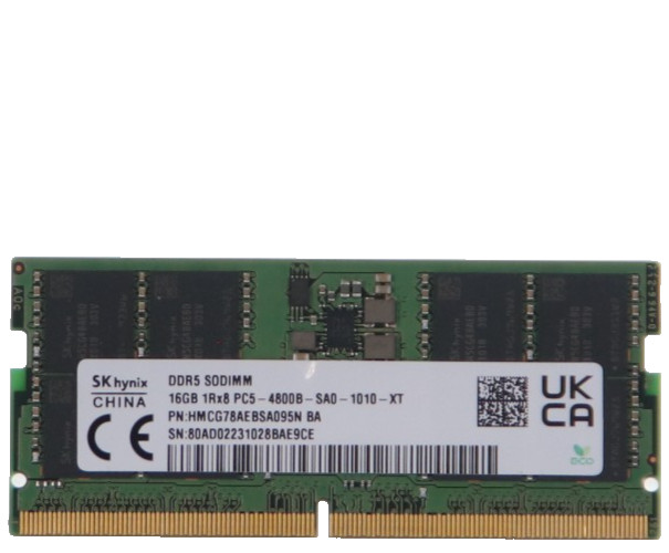SK Hynix 16GB 1Rx8 PC5-4800B-SA0-1010-XT HMCG78AEBSA095N BA SO-DIMM Memory RAM
