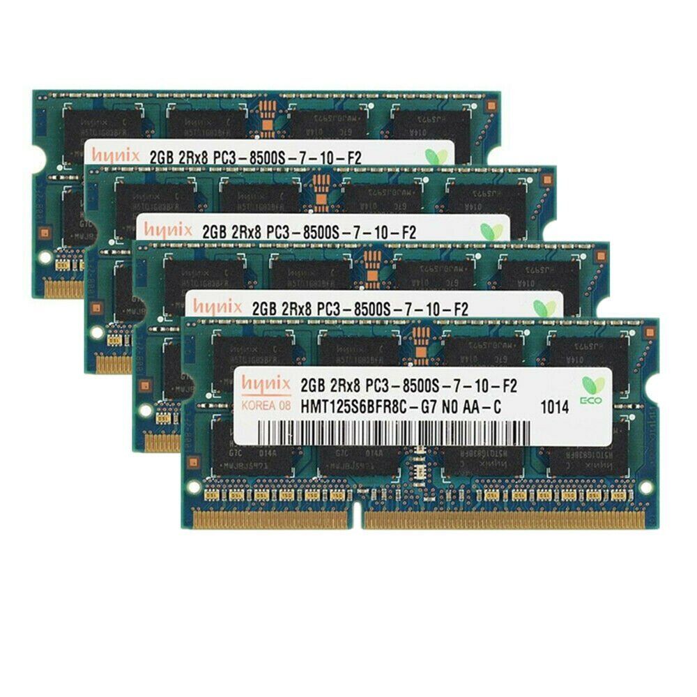 For Hynix 2GB DDR3 1066MHz PC3-8500S 2RX8 204Pin Laptop Memory RAM SO-DIMM