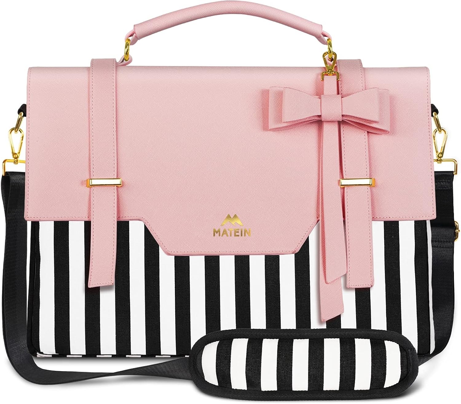 Cute Lightweight Laptop Bag for Women, 15.6 inch Slim Briefcase Sleeve Case, Pin