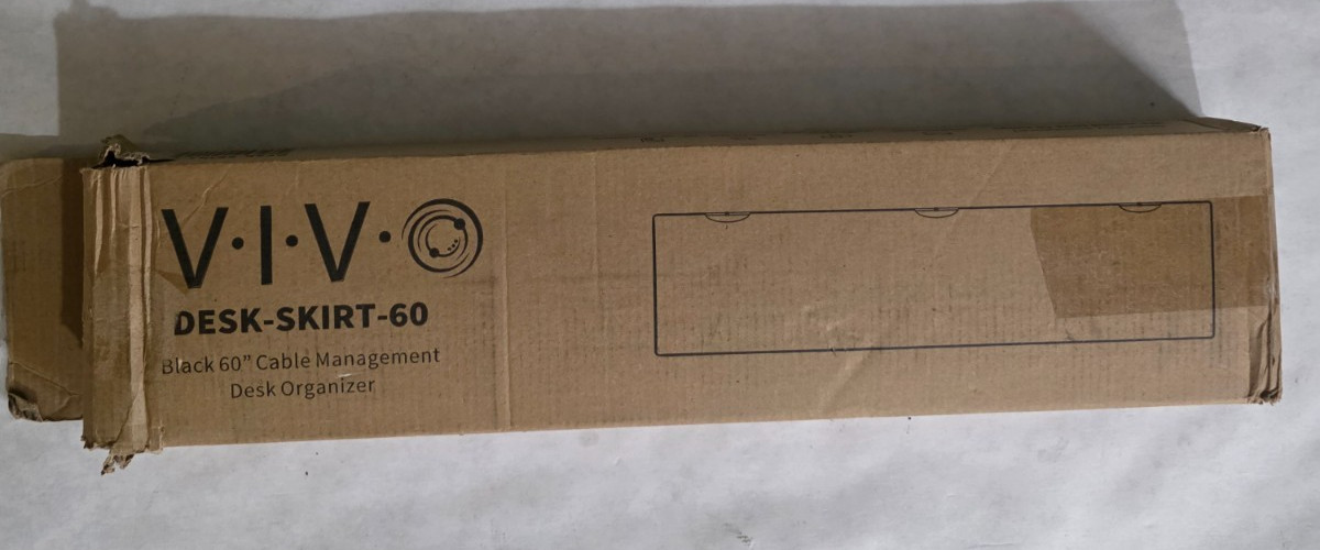 VIVO Black Under Desk Privacy & Cable Management Sleeve Panel 60 Kit