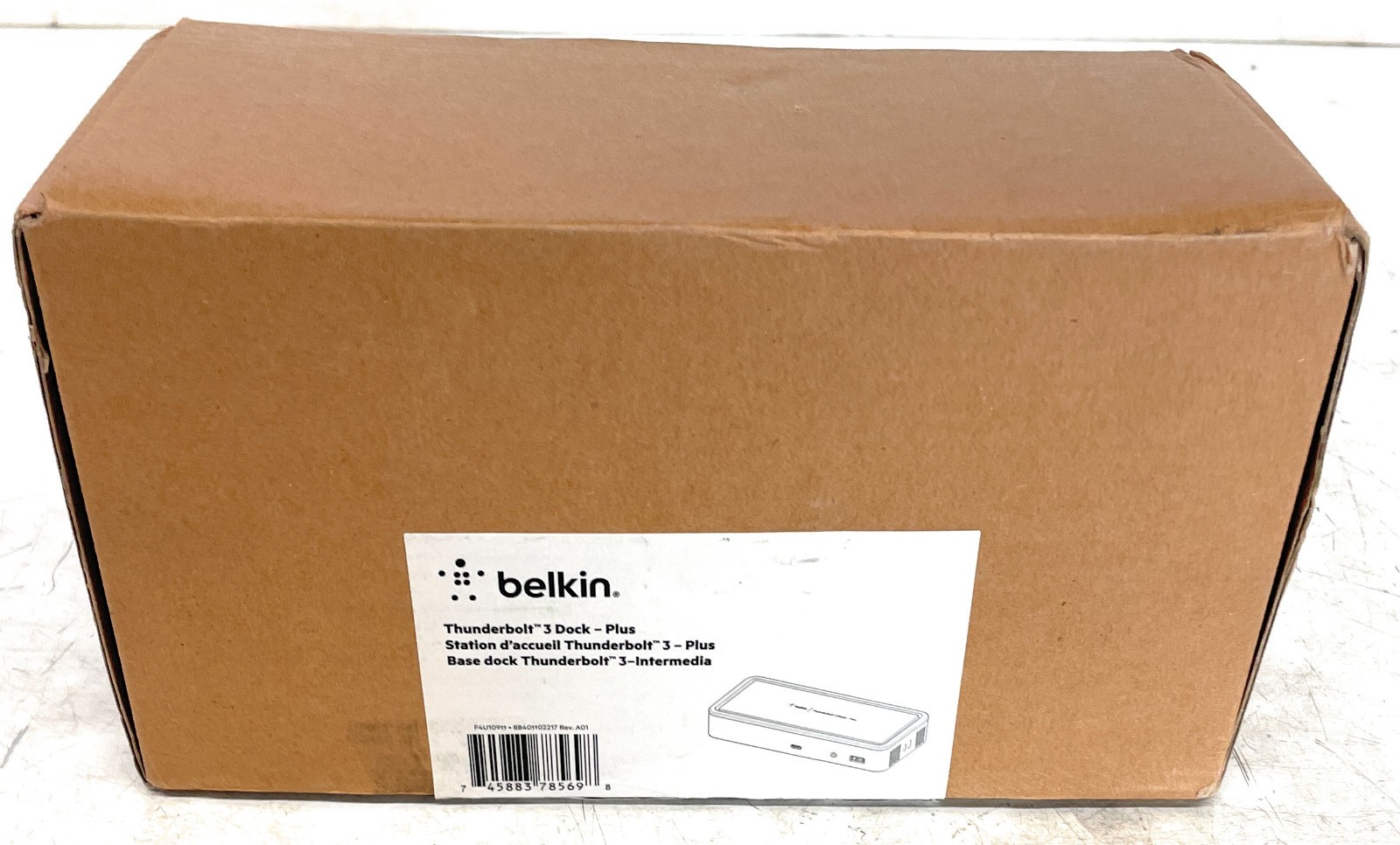 Belkin Thunderbolt 3 Dock Plus Docking Station w/Thunderbolt 3 Cable,, F4U109