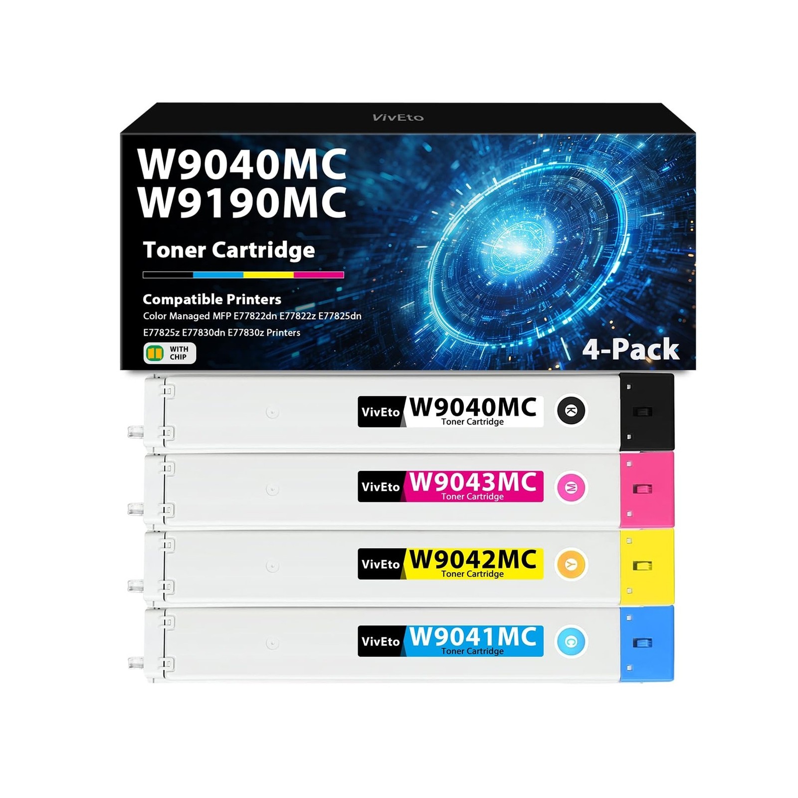 W9040MC W9190MC Toner Cartridge (with Standard Chip) Replacement for HP W9040...
