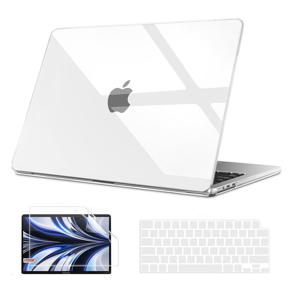 Case Shell Screen Protector Keyboard Cover For Macbook Air 13" 15"  M5 M4 M3 M2
