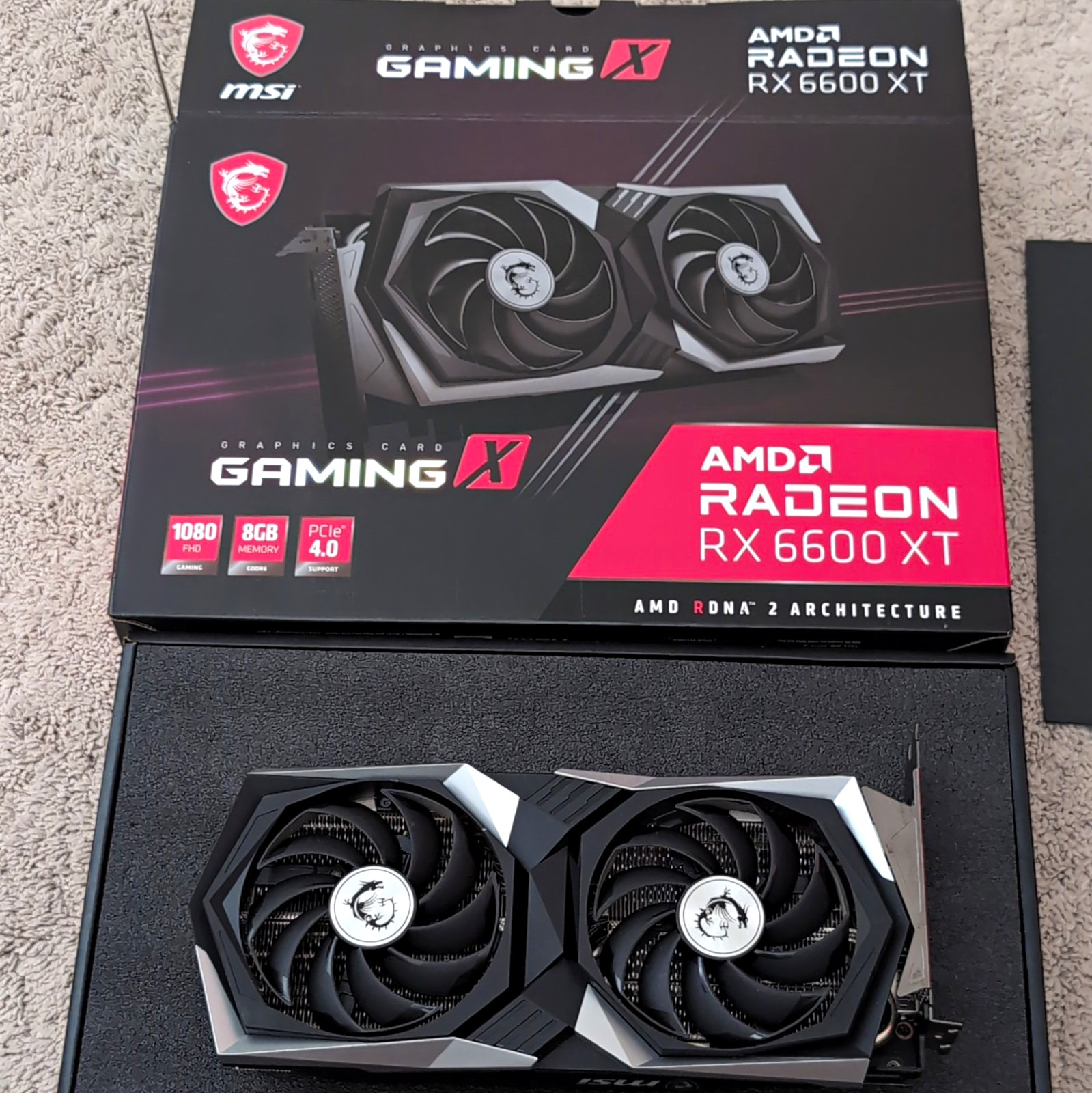 MSI Gaming X AMD Radeon RX 6600 XT 8GB GDDR6 PCIe 4.0 x16 w/ Box