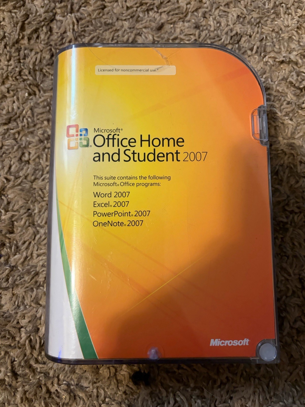 vintage Microsoft Office Home and Student 2007 software suite