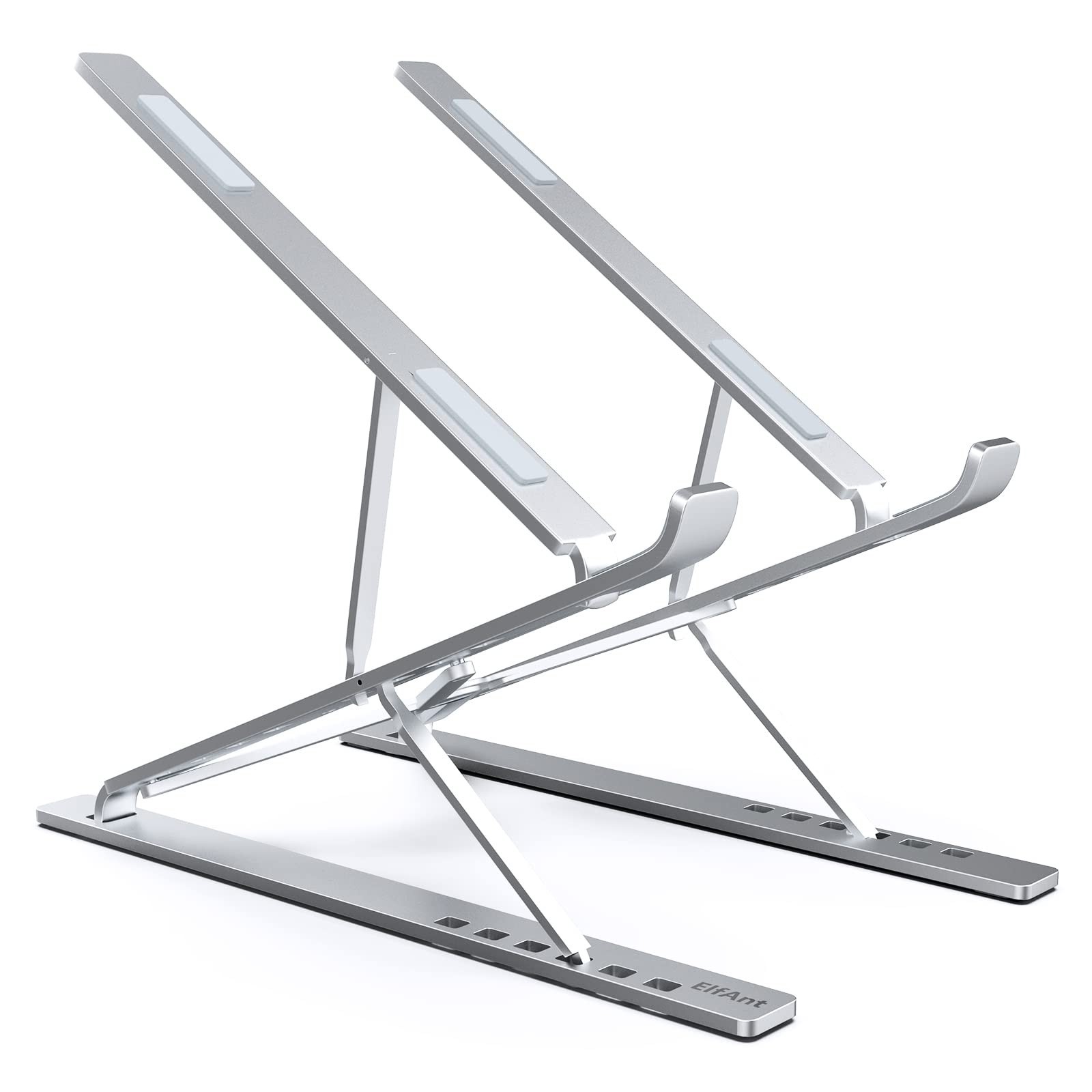 Laptop Stand Adjustable Portable Aluminum for 10" - 17" Laptop Tablet Silver