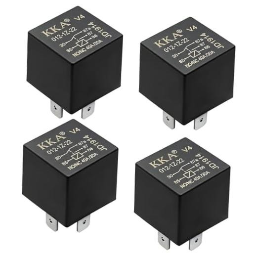 4 PCS 40A Automotive Relays, 12V Waterproof 5 Pin Auto Relay Switch