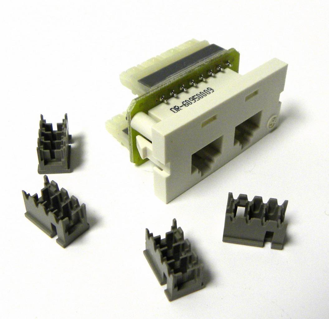 NEW ORTRONICS OR-60950009 SERIES 2 MODULE 2/8P8C CAT5E UNKEYED 568B FOG WHITE