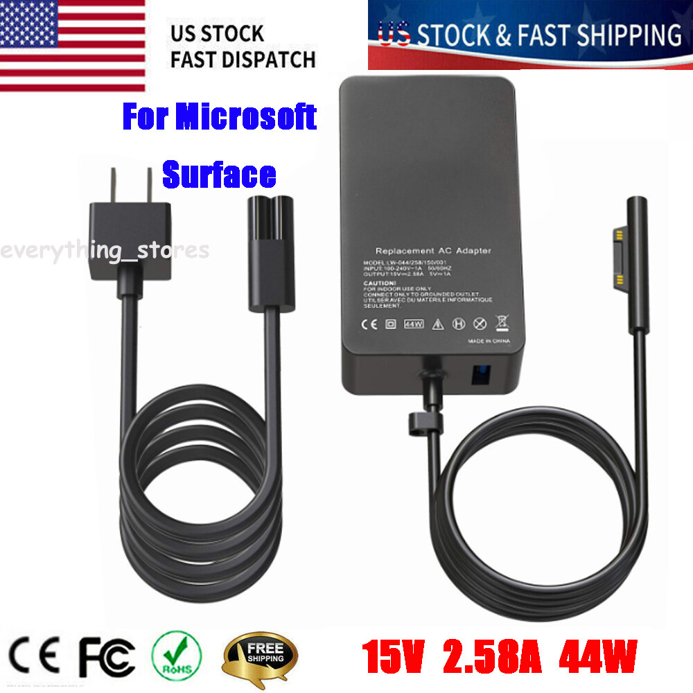 44W 6Pin AC Adapter Charger For Microsoft Surface Pro3 4 5 6 7 1796 1800 1625