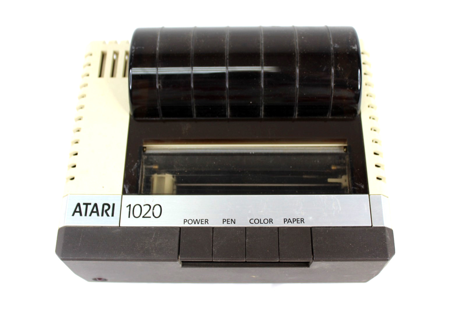 VTG Atari 1020 Color Printer ** Power On and Moves ** NO Power Cord * Untested