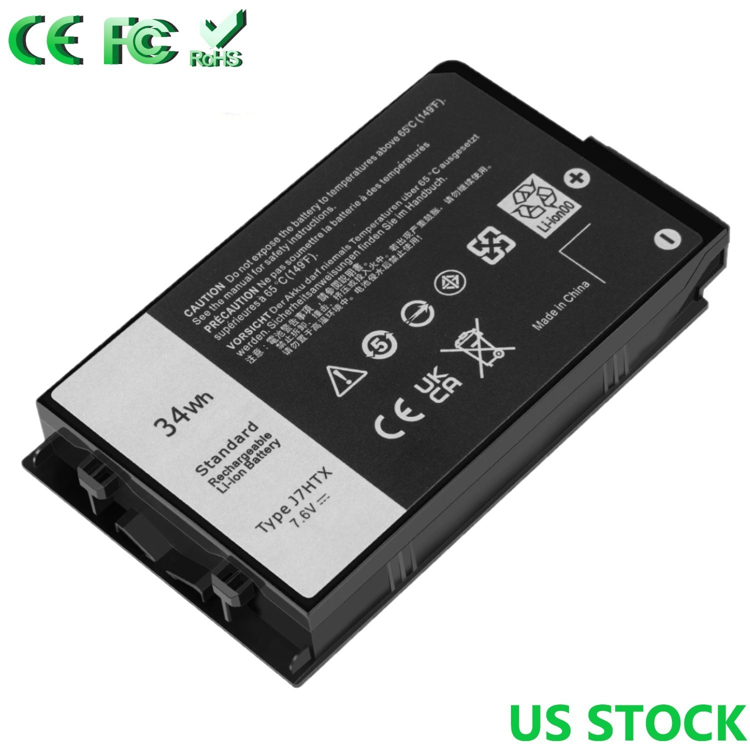 For Dell Latitude 12 7212 7220 Rugged Tablet Battery 2JT70 J7HTX 7XNTR 34Wh 7.6V