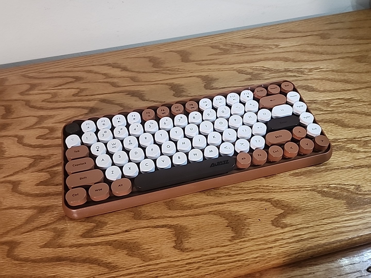 Ajazz 308i Wireless  Bluetooth  Cute 84 keys Keyboard for PC Laptop Chocolate 🍫