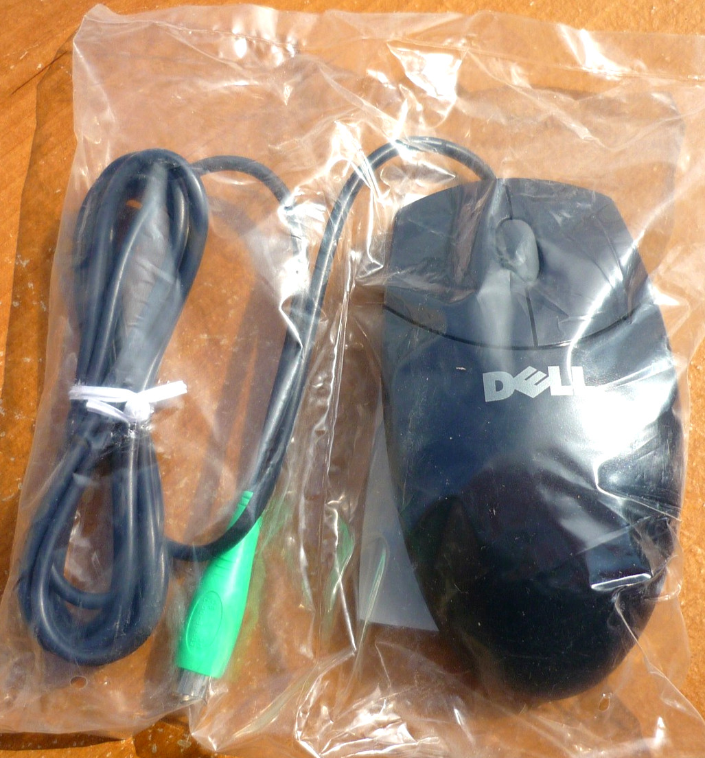 Vintage DELL Logitech M-S69 PS/2 Mechanical Ball Wheel Mouse - NEW Sealed